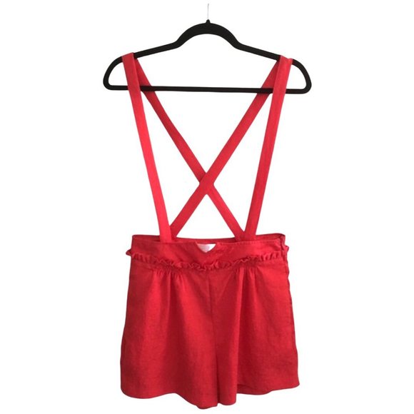 Cooperative Pants - Red Shadow Dot Suspender Shorts